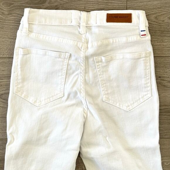 Etienne Marcel White High Rise Red Ankle Zipper Skinny Jeans Size 25 NWT $245 - Picture 7 of 13